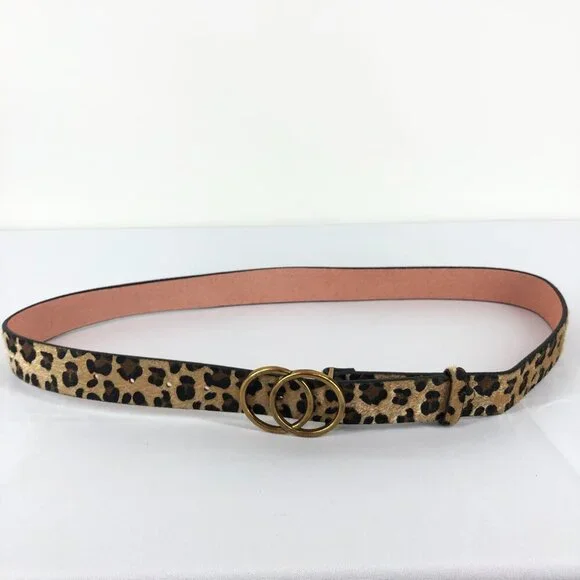 Leopard Print Man Made Material Belt 44 Inches Long - Picture 1 of 6